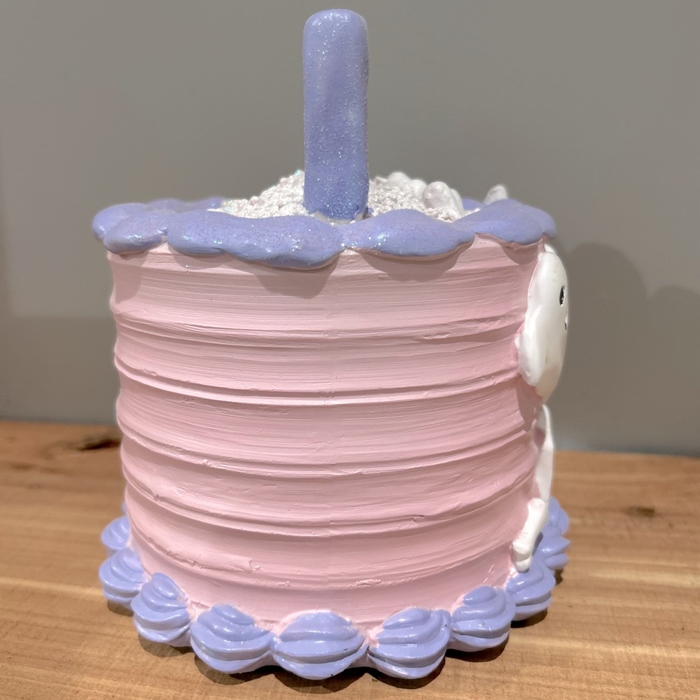 NEW Halloween Pastel Pink & Purple Ghost Cake Decor - Picture 4 of 6